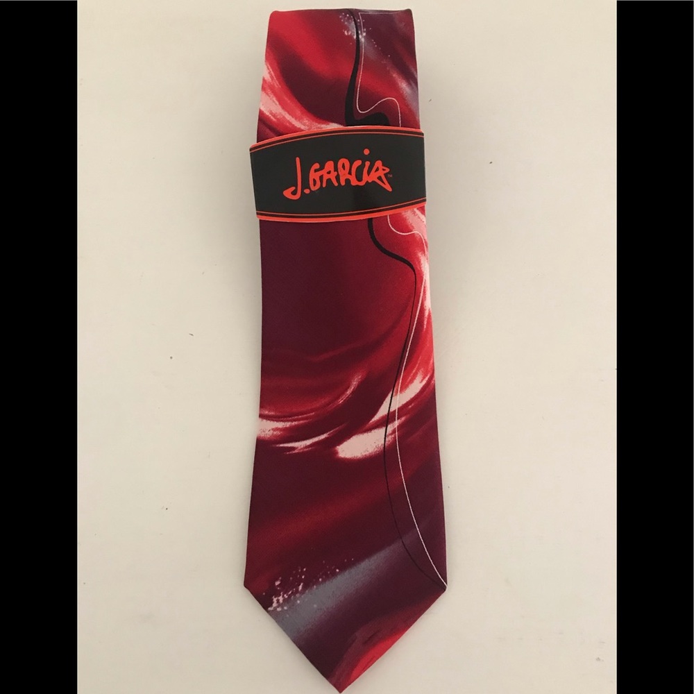 Jerry Garcia Red Swirly Twirl Tie